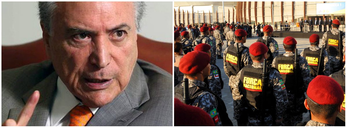 Michel Temer (MDB) decidiu enviar neste domingo (18) uma força-tarefa para dar apoio técnico ao combate ao crime organizado no Ceará, após o assassinato de dois membros da alta cúpula da facção criminosa Primeiro Comando da Capital (PPC); a medida acontece dois dias após Temer decretar intervenção militar na área de Segurança Pública do Rio de Janeiro