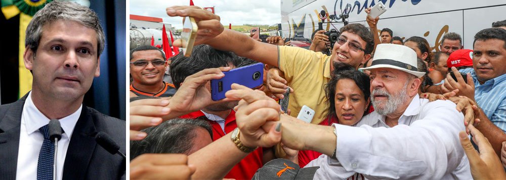 O senador Lindbergh Farias (PT-RJ) afirma que o Brasil poderá enfrentar uma rebelião popular se o ex-presidente Lula vier a ser impedido de disputar as eleições presidenciais de 2018 no tapetão judicial e, especialmente, se houver prisão; "Se eles fizerem uma coisa como essas, existe a possibilidade de uma rebelião popular. Podem estar cometendo o maior erro deles"; o senador, no entanto, aposta que a candidatura Lula será registrada; "Eu acho que já existe um roteiro para condená-lo, mas ainda há um longo caminho. Existem embargos infringentes, embargos de declaração, liminar para o STJ e o STF. Ou seja: mesmo se tudo der errado, ele ainda poderá ser registrado", afirma