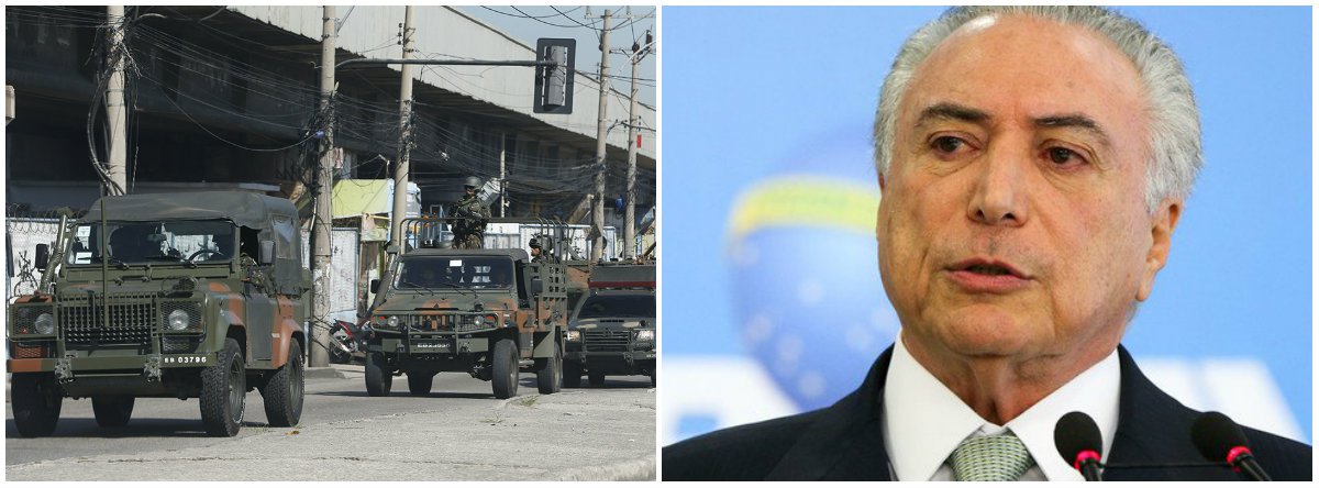 "Não há uma solução instantânea para a crise de segurança no Rio, parte de um problema que é nacional. Portanto, a intervenção em si é apenas um meio para conter e reverter a debacle. E restaurar o estado de direito, o que é fundamental. Serão necessárias ações efetivas na cidade, no estado e nas fronteiras, numa intensidade ainda não vista. A intervenção irá até 31 de dezembro. Mas talvez seja pouco", diz editorial do jornal dos irmãos Marinho, que foram retratados como vampiros, em meme recente