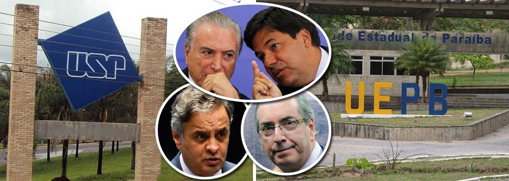 Depois que a Unicamp e as universidades federais da Bahia (UFBA), Amazonas (UFAM) e Ceará (UFC) seguiram a UnB na oferta da disciplina sobre o Golpe de 2016, organizado pela aliança entre Aécio Neves, Eduardo Cunha e Michel Temer, agora a Universidade de São Paulo (USP) e a Universidade Estadual da Paraíba (UEPB) também ofertarão o curso; na USP, a matéria será ministrada pelo Departamento de História; já na estadual da Paraíba, a disciplina será dada pelo Departamento de Filosofia e serão oferecidas 40 vagas para estudantes e professores da UEPB que pretendem aprofundar a temática