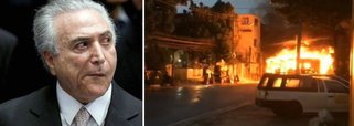 Dois dias após a intervenção militar no Rio de Janeiro, numa decisão tomada por Michel Temer para tentar ganhar popularidade surfando na agenda da segurança, explodiu uma rebelião na penitenciária Milton Dias Moreira, em Japeri, na Baixada Fluminense; pelo menos quatro agentes penitenciários, um deles chefe de segurança da cadeia, são feitos reféns pelos detentos e um grupo do Batalhão de Operações Especiais (Bope) está a caminho; intervenção tem sido criticada por especialistas e vários partidos políticos, que condenam a o caráter demagógico e eleitoreiro da decisão tomada por Temer