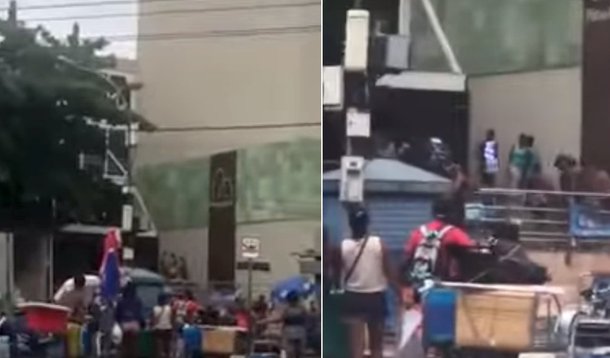 O estabelecimento fica na na Rua José Linhares, no Leblon, um dos bairros com o metro quadrado mais caros do País; o administrador de empresas, Luiz Eduardo Coimbra, passava pelo local e fez um vídeo; "Não demorei muito porque tive medo de levar uma bala perdida", disse; assista ao vídeo