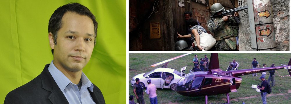 Apresentador do programa "Leo ao quadrado" na TV 247, Leonardo Stoppa, criticou a intervenção militar no Rio de Janeiro e disse que a medida será inócua; "Você acaba com o tráfico no Brasil não entrando numa favela e metralhando crianças que traficam, porque elas chegaram esta condição, porque a gente tem políticos que usam helicópteros e outros equipamentos de altíssimo nível para trazer pasta base para dentro do Brasil", disse ele; Stoppa se referiu ao caso conhecido como Helicoca, quando a Polícia Federal apreendeu 450 kg de pasta-base de cocaína dentro de um helicóptero que pertencia à Limeira Agropecuária, empresa do deputado estadual por Minas Gerais Gustavo Perrella (SDD), filho do senador e ex-presidente do Cruzeiro Zezé Perrella (PTB-MG)