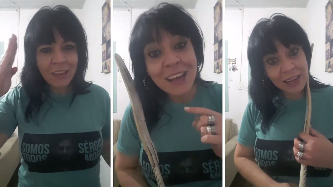 Sargento da Brigada Militar do Rio Grande do Sul, Flavia Cristina Abreu, que já havia ameaçado os manifestantes que viajarem a Porto Alegre para acompanhar o julgamento no TRF4, postou um novo vídeo nas redes sociais com mais ameaças; segurando o chicote de madeira nas mãos, a brigadiana diz que "isso se chama relho, mango. Uma coisa que a gente usa de vez em quando, quando vagabundo vem bater de frente. Isso faz um efeito galera... Sugiro que todos tenham, aqui no Rio Grande do Sul todos têm. Isso é muito bom. Na paleta então..."; assista