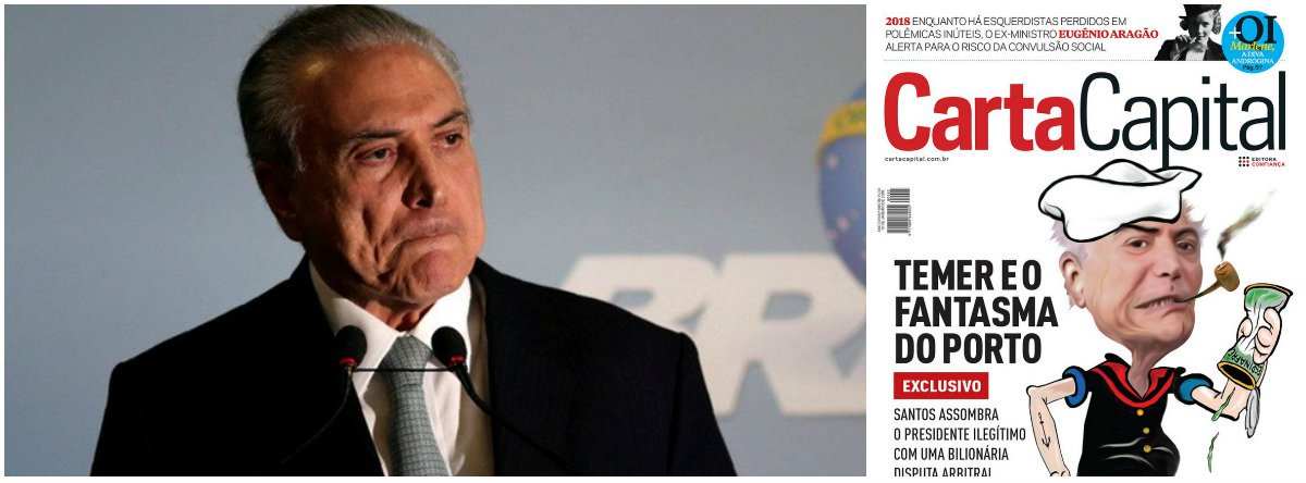 Revista destaca nesta semana a intimação do ministro do STF Luís Roberto Barroso para que Temer responda em 15 dias a 50 perguntas feitas pela Polícia Federal que investiga as motivações de um decreto presidencial "para lá de favorável ao setor portuário"; "Uma negociação em troca de quê? Grana?", questiona a publicação