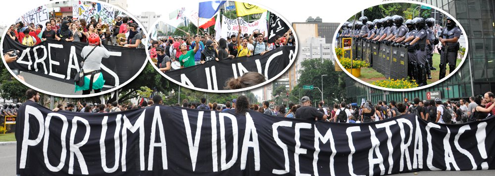 Ato pretendia ir até a casa do prefeito João Doria (PSDB), mas o tucano determinou às polícias que a rua fosse fechada, impedindo assim o direito de ir e vir de quem mora na região, inclusive com revistas de quem passava no local; as polícias montaram um aparato no local; confira o vídeo