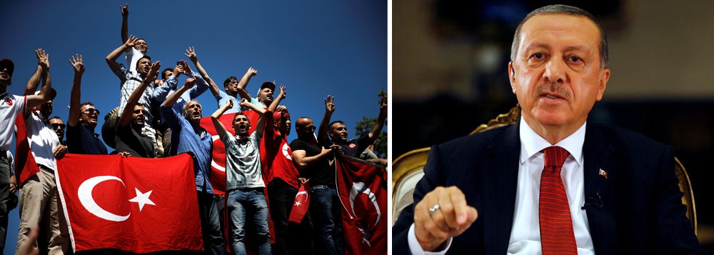 Decretos do governo turco ordenaram neste domingo (24) a destituição de 2.766 empregados públicos; os decretos, divulgados no Boletim Oficial do Estado, enumeram 637 militares, entre eles 327 das Forças Aéreas, 155 do Exército e outros 155 da Marinha, além de 360 da Gendarmaria, corpo policial militarizado que integra as Forças Armadas do País; outras instituições afetadas são o Ministério de Educação, do qual foram expulsos 392 professores; a Direção de Assuntos Religiosos, com 341 funcionários destituídos; e o Ministério de Justiça, com 245