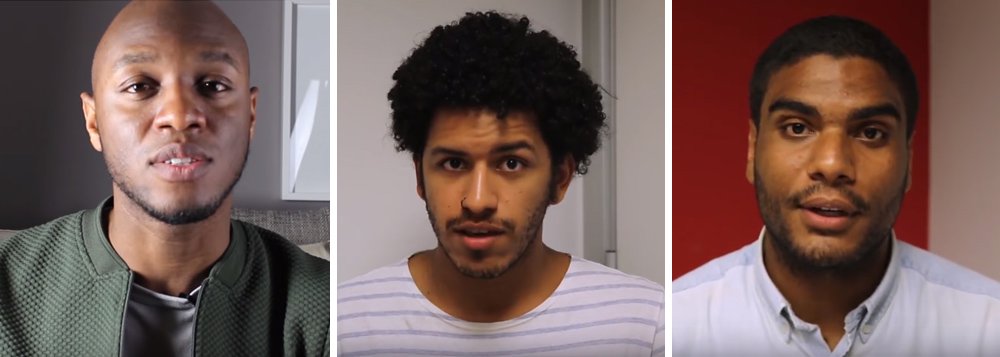 O jornal gratuito "20 Minutos" publica em seu site nesta terça-feira (20), o vídeo de Edu Carvalho, Spartakus Santiago e de AD Junior que viralizou nas redes sociais brasileiras, com dicas de como sobreviver à abordagem indevida de policiais e militares; "Triste realidade, em poucas horas, este vídeo com dicas de como sobreviver aos agentes de segurança, sendo negro no Brasil, foi visto por milhares de pessoas no Facebook", escreve a publicação