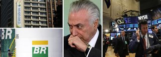 Depois que a Petrobras decidiu pagar R$ 10 bilhões a investidores americanos por supostas perdas com papeis da companhia, a Eletrobras segue o mesmo caminho; estatal que Michel Temer planeja privatizar contratou escritório norte-americano de direito Hogan Lovells, por R$ 42,8 milhões, para concluir apurações já em curso sobre eventual prática de corrupção na companhia; antes dessa contratação, Eletrobras já havia selado vários acordos com Hogan Lovells desde 2015 para serviços jurídicos, que ao todo custaram R$ 340 milhões; no final de 2016, a Eletrobras entregou documentos a autoridades dos EUA em que estimou impactos financeiros negativos de cerca de R$ 300 milhões com irregularidades
 
 