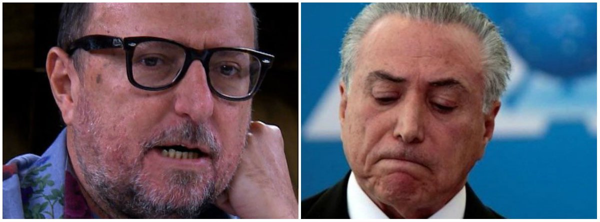Jornalista Xico Sá, colunista do El País, afirmou que “a polícia federal sabe, a folha sabe, o Estadão sabe, o Globo sabe. Todo mundo sabe que Michel Temer tem um nó no Porto de Santos”; "Mas como não é a Dilma, ninguém liga de verdade", disse ele; a PF investiga se o governo Michel Temer favoreceu a empresa Rodrimar; em janeiro, na semana em que responderia às 50 perguntas da PF, Temer teve um encontro com o diretor-geral da corporação, Fernando Segóvia, em agenda secreta