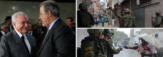 "Michel Temer entrega aos militares importantes posições políticas, como a de interventor no Rio de Janeiro em ano de eleições e agora agrega mais um general ao seu ministério de homens brancos de ternos pretos", avalia o jornalista e colunista do 247 Alex Solnik, ao comentar as mudanças de Temer no Ministério da Defesa; "Dá impressão que, percebendo que perde força no Poder Judiciário, que o coloca contra as cordas, ele se alia aos militares na esperança de que garantam sua permanência no cargo. É um movimento de alto risco para a democracia", diz Solnik