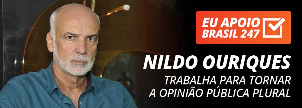 Economista Nildo Ouriques, pré-candidato à presidência da República pelo PSOL, apoia a campanha de assinaturas solidárias do 247. "O Brasil está submetido ao controle da opinião pública. Os monopólios manufaturam a opinião pública em favor dos interesses dominantes. Existe um esforço de jornalismo crítico, de jornalismo alternativo, que precisa contar com o apoio de todos nós", defende; assista ao seu vídeo de apoio
