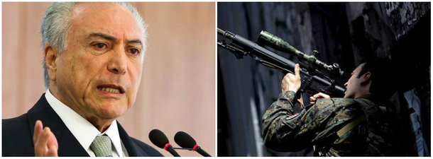 Segundo o Conselho Nacional de Direitos Humanos, a intervenção na segurança do Rio "aprofunda a ruptura com a institucionalidade democrática do país, com o estado de exceção, e traz graves ameaças à estabilidade democrática e, consequentemente, aos direitos humanos"; "As violações de direitos humanos serão ainda mais agravadas pela possibilidade de impunidade resultante da Lei n° 13.491/2017, que define a Justiça Militar da União como o foro competente para julgar os membros das Forças Armadas que cometerem crimes dolosos contra a vida de civis"