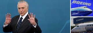 A presença de Michel Temer da presidência diminuiu os obstáculos políticos desde que um escândalo de espionagem prejudicou a Boeing na escolha da compra de caças pelo governo brasileiro, em 2013, quando o Brasil acabou optando pelos jatos Gripen, da sueca Saab; a empresa americana tem interesse em uma parceria com a Embraer que vá além da aviação comercial e atinja também as áreas de Defesa e serviços mundiais