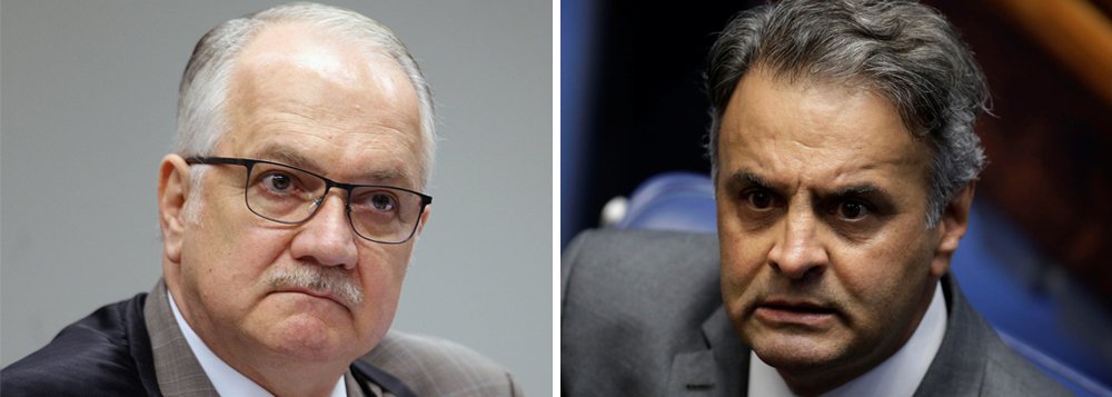 Ministro do STF Edson Fachin negou pedido feito pela defesa do senador Aécio Neves (PSDB-MG) para ter acesso à íntegra dos depoimentos das deleções premiadas de executivos da empreiteira Odebrecht que o tenham mencionado; segundo Fachin, foram homologados 77 acordos de executivos e ex-executivos da construtora e que a defesa teria que especificar os delatores que teriam citado o nome do parlamentar; Aécio responde a nove inquéritos no STF, sendo cinco deles decorrentes de delações premiadas de executivos da empreiteira