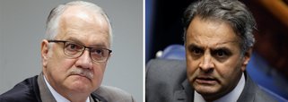 Ministro do STF Edson Fachin negou pedido feito pela defesa do senador Aécio Neves (PSDB-MG) para ter acesso à íntegra dos depoimentos das deleções premiadas de executivos da empreiteira Odebrecht que o tenham mencionado; segundo Fachin, foram homologados 77 acordos de executivos e ex-executivos da construtora e que a defesa teria que especificar os delatores que teriam citado o nome do parlamentar; Aécio responde a nove inquéritos no STF, sendo cinco deles decorrentes de delações premiadas de executivos da empreiteira