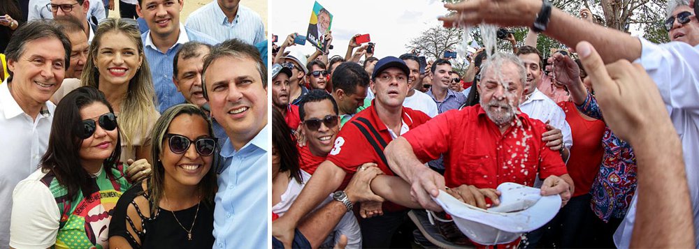 Reforçando a posição de cabo eleitoral do ex-presidente petista nas próximas eleições, o presidente do Senado, Eunício Oliveira (PMDB-CE), afirmou durante entrega de unidades habitacionais do Minha Casa, Minha Vida que "muitas vezes as pessoas não compreendem o que é política", mas "se não fosse um pernambucano sofrido, se não fosse esse nordestino chamado Luiz Inácio Lula da Silva, não teríamos a transposição das águas do rio São Francisco"; ao lado do governador Camilo Santana (PT), Eunício disse ainda que a transposição foi um "presente de Deus e de Lula" – um "nordestino comprometido com a sua gente"