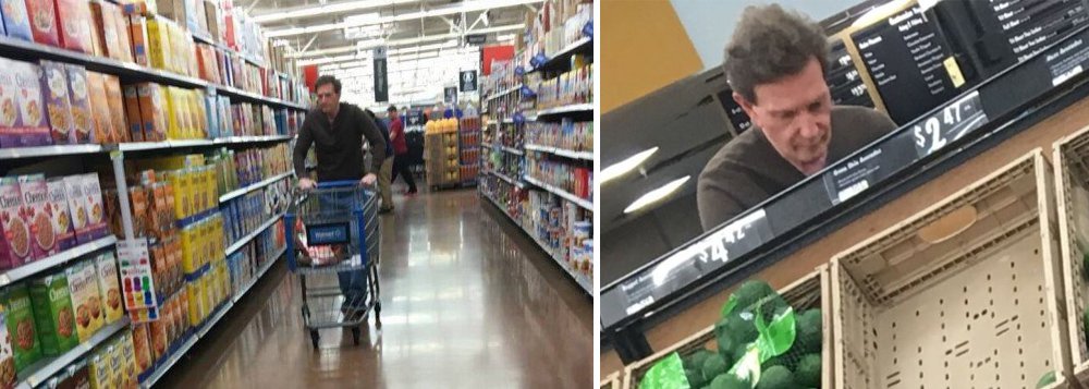 Brasileiros que estão em Orlando, na Flórida (EUA), notaram a presença do prefeito do Rio, Marcelo Crivella, que foi fotografado fazendo compras em uma das lojas da rede de supermercados Wallmart; o chefe do executivo municipal viajou para passar o Natal com a família na casa da filha, que mora na cidade; "Vim comprar umas coisinhas que só têm aqui para minha mãe. Cada carioca tem uma reação. Vários bateram fotos", afirmou o prefeito pelo Whats APP; as fotos dele viralizaram nas redes sociais. Em uma delas, circula com a frase "cuidando das pessoas em Orlando"