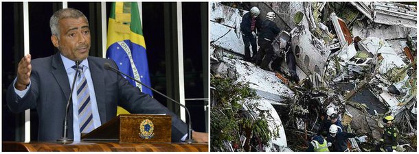 Com o intuito de auxiliar os sobreviventes a seguirem adiante e as famílias das vítimas a se estabilizarem após o terrível acidente da Chapecoense, o senador Romário (Pode-RJ) apresentou o projeto de lei que concede a eles pensão especial; "Com este projeto de lei, pretendemos prestar uma singela ajuda às famílias das vítimas fatais e aos sobreviventes brasileiros desta terrível tragédia; há pouco mais um ano, o avião que carregava os principais nomes da Chape seguia para a Colômbia, para disputar a final da Copa Sul Americana contra o Atlético Nacional de Medellín, quando caiu, matando 71 pessoas