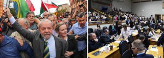Câmara Municipal de Porto Alegre aprovou um projeto de lei de autoria do prefeito Nelson Marchezan Júnior, do PSDB, que promete barrar manifestações em defesa do ex-presidente Lula no próximo dia 24; a "Lei Antivandalismo" prevê multa de até R$ 395 mil para quem "embaraçar ou impedir, por qualquer meio, o livre trânsito de pedestres ou veículos nos logradouros públicos"; proposta também cria a possibilidade de que multas sejam emitidas a partir de denúncias feitas por qualquer cidadão, por internet ou telefone; oposição pode entrar na justiça alegando inconstitucionalidade no projeto 