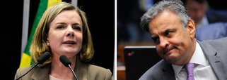 A presidente nacional do PT, senadora Gleisi Hoffmann, igualou os casos da Globo e do senador Aécio Neves (PSDB-MG) — ambos envoltos com propinas; “Reflexão do dia: Globo e Aécio, qualquer semelhança não é mera coincidência!”, disse a petista