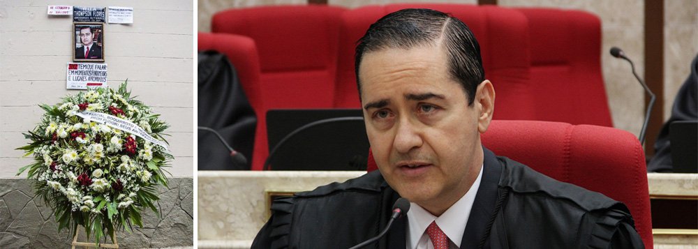 O presidente do Tribunal Regional Federal da 4a. Região, Carlos Eduardo Thompson Flores Lenz, foi alvo de escracho neste sábado 11, em Belo Horizonte; o ato fazia crítica à declaração que Thompson fez nesta semana, pela segunda vez: quer julgar o ex-presidente Lula a tempo de impedi-lo de se candidatar a presidente, em 2018