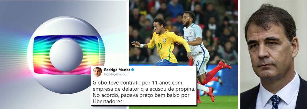 A Globo comprava os direitos de transmissão da Libertadores da empresa Torneos Y Competencias, que era controlada pelo executivo Alejandro Burzaco, que acusou a emissora de pagar propina a cartolas sul-americanos; informação foi divulgada nesta quarta-feira, 15, pelo jornalista Rodrigo Mattos; a Torneos, empresa de Burzaco, era dona de parte da empresa T &amp; T Sports Marketing BV, que adquiriu todos os direitos da Libertadores; documentos obtidos no caso 'Panama Papers' mostram que a Globo e a T &amp; T mantinham relação contratual por 11 anos, de 2005 a 2016 quando foi rompido elo pelo escândalo na Conmebol; em média, a emissora pagou US$ 16 milhões por ano pela Libertadores, preço bem abaixo do padrão do mercado brasileiro pela competição