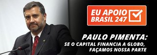 O deputado Paulo Pimenta (PT-RS), parlamentar mais influente na internet e nas redes sociais, apoia a campanha de assinaturas solidárias do 247. "O papel da grande mídia, especialmente da Rede Globo, na narrativa do golpe e nas condições para que a constituição brasileira fosse rasgada é escandaloso", diz ele. "Se o grande capital financia a Globo, cabe a nós fazermos a nossa parte"