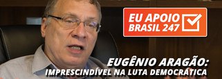 O jurista Eugênio Aragão, ministro da Justiça no governo da presidente Dilma Rousseff, apoia a campanha de assinaturas solidária do 247. "Tenho o 247 como um instrumento imprescindível na luta democrática. É um dos poucos veículos que hoje sobrevivem no golpe trazendo notícia plural, notícia honesta, notícia transparente. Nós devemos participar até como forma de dar resposta a esses golpistas. Porque mesmo que eles não queiram a liberdade de imprensa vai sobreviver acima de todos esses esforços golpistas para sufocá-la", afirma