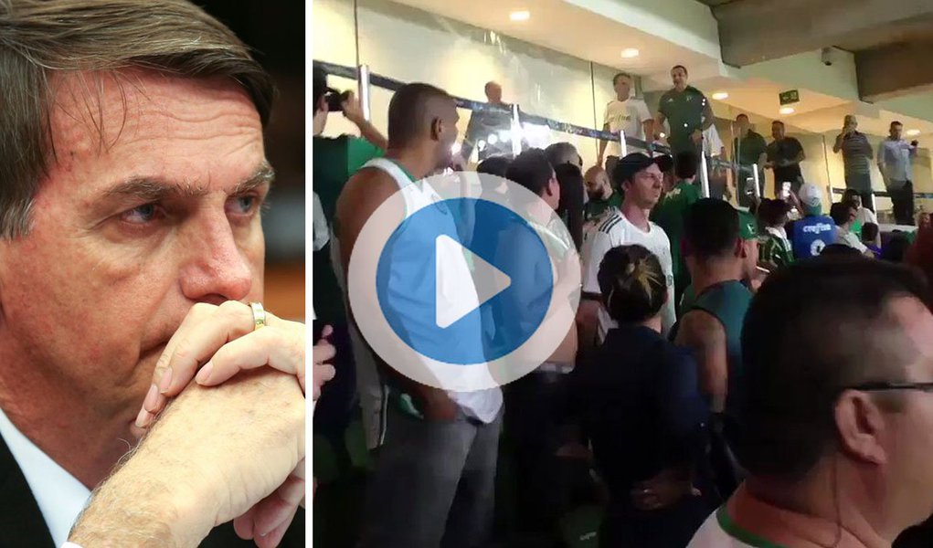O deputado federal Jair Bolsonaro (PSC) foi hostilizado nessa quinta-feira, 16, no estádio do Palmeiras, durante jogo do Brasileirão entre o time paulista e o Sport; Bolsonaro passava por um dos camarotes da arena quando foi visto por torcedores; muitos fizeram gestos obscenos e xingaram o deputado de "fascista" e "filho da puta". "Vai embora" e "sai daqui" são outros gritos ouvidos no vídeo