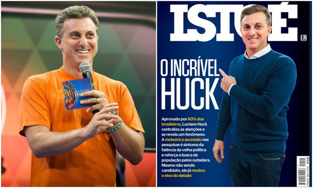 Revista reproduz pesquisa do Estadão que apontou apoio de 60% à atuação de Luciano Huck pelo País e diz que sua "meteórica ascensão nas pesquisas é sintoma da falência da velha política e reforça a busca da população pelos outsiders. Mesmo não sendo candidato, ele já mudou o eixo do debate"