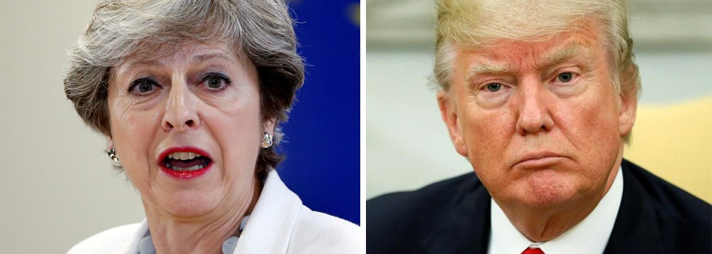 Presidente dos EUA, Donald Trump, rebateu a primeira-ministra britânica, Theresa May, no Twitter, depois que o Reino Unido o criticou por retuitar vídeos anti-islâmicos originalmente divulgados por um grupo britânico de extrema direita; em um ataque público sem precedentes à líder do mais próximo aliado nos EUA em questões de segurança, Trump postou "Theresa, @theresamay, não se concentre em mim, foque no destrutivo Terrorismo Radical Islâmico que está ocorrendo no Reino Unido. Estamos muito bem"