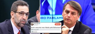 Uma enquete no Twitter do deputado Enio Verri (PT-PR) mostra que a maioria dos internautas considera que o deputado Jair Bolsonaro (PSC-RJ) entende mais de sexo gay do que de economia; para 92% dos votantes, Bolsonaro fala na pré-campanha mais de sexo gay do que de economia