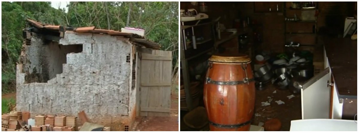 Um terreiro de candomblé foi depredado e incendiado em Luziânia, no Entorno do Distrito Federal; de acordo com a Polícia Civil, a principal suspeita é que o ataque foi consequência de intolerância religiosa; a sala onde ficavam as imagens e orixás foi destruída pelo fogo; na propriedade moram 14 pessoas da mesma família