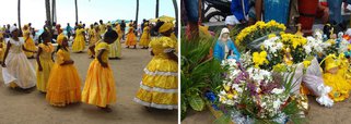 Celebrado no dia 8 de dezembro, o dia de Iemanjá, orixá cultuado entre os povos de matriz africana, reúne centenas de pessoas na orla da capital alagoana; grupos de cultura afros saúdam aquela que é considerada a “Rainha do Mar” durante todo o dia com oferendas, músicas, cores e danças, numa expressão de alegria, energia e respeito