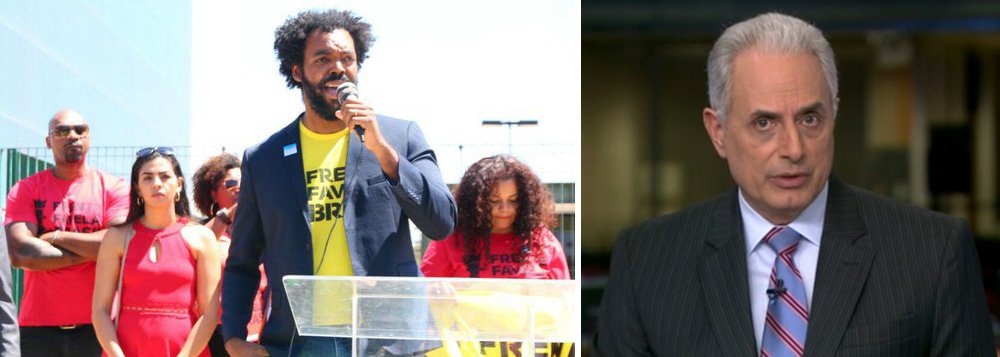 O partido Frente Favela Brasil (FFB) protocola nesta tarde, no Ministério Público Federal do Rio de Janeiro (MPF-RJ), notícia-crime contra o jornalista William Waack, após a divulgação do vídeo em que ele protagoniza cena de racismo; FFB lembra que a "postura arrogante" do jornalista é um crime que contraria todos os acordos dos quais o Brasil é signatário nos fóruns mundiais como a Organização dos Estados Americanos (OEA) e Organizações das Nações Unidas (ONU); "Isso é inadmissível em todas as esferas da sociedade, vindo de um formador de opinião em uma das principais emissoras de televisão se torna mais grave ainda. Não podíamos ver aquele vídeo e ficarmos parados", explicou Wanderson Maia, co-presidente da agremiação