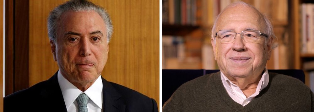 "Ninguém parecia ter dúvida de que a investigação, se autorizada pelos deputados e julgada pelo Supremo, fatalmente concluiria pela culpa de Temer. Nem seus apoiadores confiavam que ele saberia se defender. O empenho dos pró-Temer em evitar a investigação, mais do que qualquer outra coisa, provou como eram graves as acusações. Os defensores de Temer acabaram sendo seus mais convincentes acusadores", diz o escritor Luis Fernando Verissimo