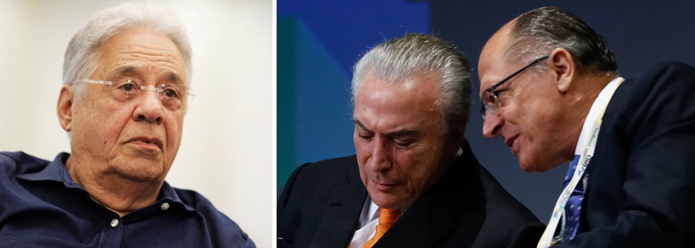 Com sua recente declaração, em que defende a manutenção do apoio do PSDB ao governo Temer, afirmando que a agenda reformista é a mesma dos tucanos, o ex-presidente Fernando Henrique Cardoso "dá sua contribuição para o inevitável fracasso da candidatura tucana, agora definitivamente carimbada com o selo do desastroso governo Temer", opina o colunista Ribamar Fonseca; "Geraldo Alckmin já havia afirmado que se eleito dará prosseguimento às reformas de Temer, que são as mesmas do seu partido e que foram reprovadas pelo povo. Como ele pretende eleger-se cometendo os mesmos desastres que a população condena?", questiona