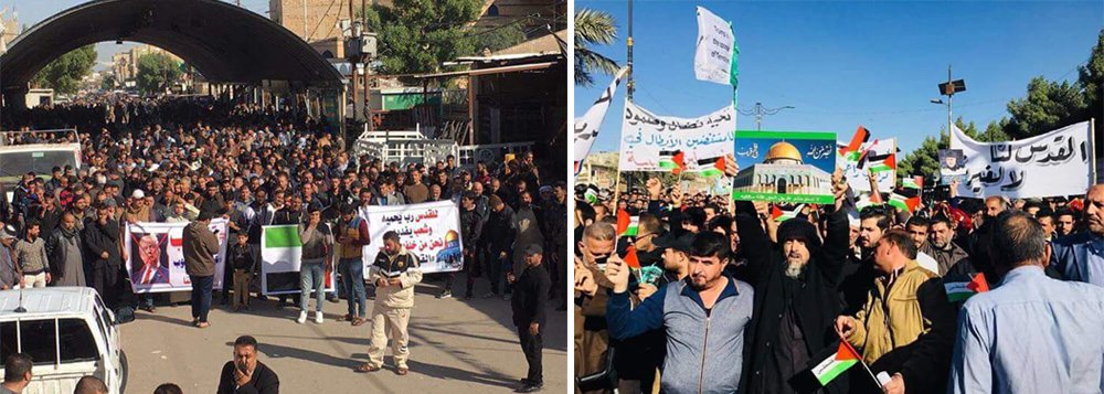 Dois palestinos morreram após serem atingidos por tiros do exército israelense, nesta sexta-feira (8), na Faixa de Gaza, durante manifestações contra o reconhecimento pelos Estados Unidos de Jerusalém como a capital de Israel; Mahmud al-Masri, de 30 anos, morreu na vila de Khan Yunes quando protestava perto da barreira de segurança de Israel com a Faixa de Gaza; ele é o primeiro palestino a ser morto durante manifestações contra a decisão americana anunciada na quarta-feira; segundo palestino ainda não foi identificado