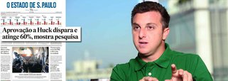 Depois de pagar mico com a manchete constrangedora sobre Huck, Estado agora diz que ele não desistiu de concorrer à Presidência em 2018;"As informações de que Huck decidiu não disputar a eleição de 2018 têm o objetivo de arrefecer a pressão em cima dele, que aumentou após a pesquisa Barômetro Político Estadão-Ipsos revelar que sua aprovação é de 60%", diz o jornal da família Mesquita