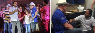Caravana do ex-presidente Luiz Inácio Lula da Silva pelo Nordeste tem feito tanto sucesso que até políticos de partidos adversários do PT têm rendido homenagens a Lula; foi o que aconteceu nessa quinta-feira, 31, em Ouricuri, no sertão pernambucano; Lula foi recebido pelo prefeito Ricardo Ramos, filiado há anos ao PSDB, com o discurso de que "todas as forças deram as mãos para receber o maior presidente da história"; Ramos entregou a Lula uma bandeira da cidade de Ouricuri e um gibão, vestimenta típica dos vaqueiros nordestinos