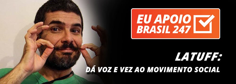 O cartunista Latuff, um dos mais renomados do mundo, também apoia a campanha de assinaturas solidárias do 247. "Se você, como eu, apoia a imprensa de esquerda e combativa, apoie também essa campanha de assinaturas do Brasil 247"