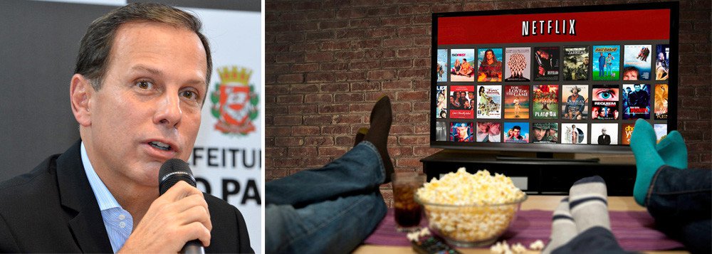 Prefeito de São Paulo, João Doria, e Netflix