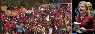 "É lamentável e criminoso o atentado contra o acampamento do Movimento dos Trabalhadores Sem Teto (MTST) em São Bernardo do Campo, ocorrido na tarde deste sábado (16), com tiros disparados por arma de fogo de um condomínio de alto padrão que fica ao lado da área ocupada pelas famílias", diz a senadora Gleisi Hoffmann (PT-PR)