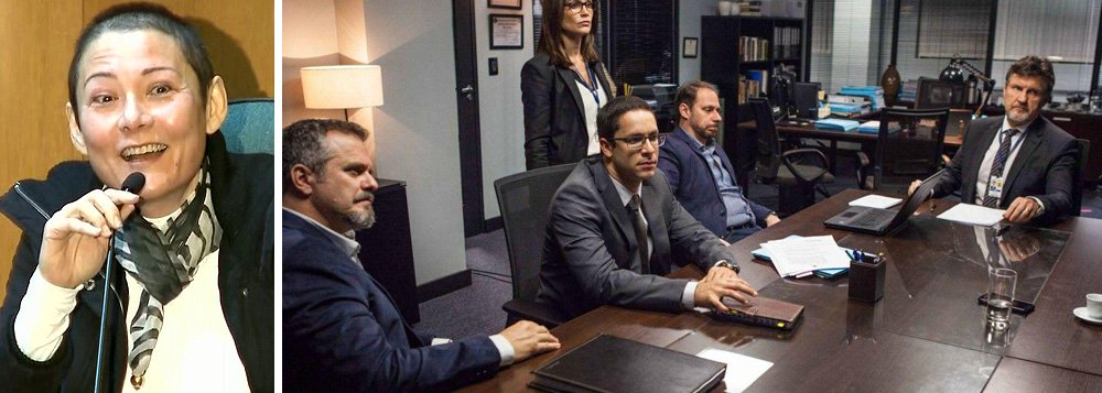 A doleira Nelma Kodama, que foi amante do doleiro Alberto Youssef, o primeiro preso na Operação Lava Jato, já acionou advogados para pedir participação nos lucros do filme "Polícia Federal - A Lei É para Todos" pelo uso de sua imagem; informação é da jornalista Monica Bergamo; produção do filme afirmou que ainda não foi notificada sobre a pretensão e afirma ter preparado "orçamento e advogados" para possíveis ações na Justiça