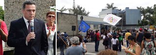 O reitor da UFMG, Jaime Ramírez, mandou um recado após a violência contra a instituição: "A UFMG nunca se curvou e nunca se curvará ao arbítrio. Vamos resistir sempre”; Ramírez falou aos integrantes da comunidade universitária que se reuniram na tarde desta quarta-feira (6), em frente ao prédio da Reitoria, para manifestar apoio aos gestores atuais e aos antecessores levados a depor, na Polícia Federal, por meio de condução coercitiva; eles foram prestar esclarecimentos por supostas irregularidades relacionadas à construção do Memorial da Anistia Política do Brasil, no bairro Santo Antonio, em Belo Horizonte