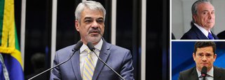 Pedido de ajuda feito pelo juiz federal Sérgio Moro a Michel Temer (PMDB) para "utilizar o seu poder e influência" sobre ministros do STF para que se mantenha o entendimento de que réus comecem a cumprir pena de prisão após condenação em segunda instância foi duramente criticado pelo líder da oposição no Senado, Humberto Costa (PT-PE); "É como se um sujeito que se acha o Batman tivesse pedindo ajuda ao Coringa para combater a criminalidade em Gotham City. Acabou o pudor na 14ª Vara Federal de Curitiba. É o juiz defendendo descaradamente a obstrução da Justiça por meio de um grande acordo nacional, com o Supremo, com tudo, como disse um dia o profeta. Um escândalo, o uso da toga para o exercício deliberado da política", afirmou o parlamentar