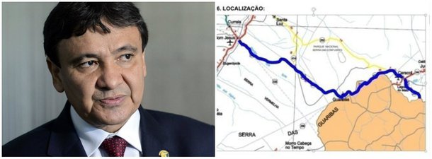 O governador Wellington Dias e o secretário de Estado dos Transportes, Guilhermano Pires, visitam, nesta sexta-feira (11), as obras de pavimentação asfáltica da BR 235, no município de Bom Jesus, no Sul do Piauí; a obra está orçada em R$ 129,6 milhões recursos de convênio firmado entre o Departamento Nacional de Infraestrutura de Transporte (DNIT) e o governo estadual, por meio da Setrans-PI