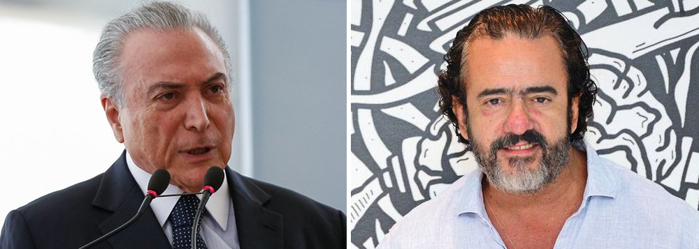 Michel Temer foi nesta quarta-feira 23 pessoalmente à agência Isobar (antiga Click), com a qual o Planalto tem um contrato de cerca de R$ 44 milhões desde 2015 para atuar em estratégia digital, levado pelo publicitário Elsinho Mouco, seu marqueteiro pessoal e também do PMDB; as informações são da jornalista Andréia Sadi; Elsinho revelou ao seu blog que foi contratado pela empresa como "diretor de atendimento e conteúdo"