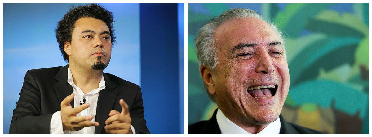 Jornalista Leonardo Sakamoto e Michel Temer .2